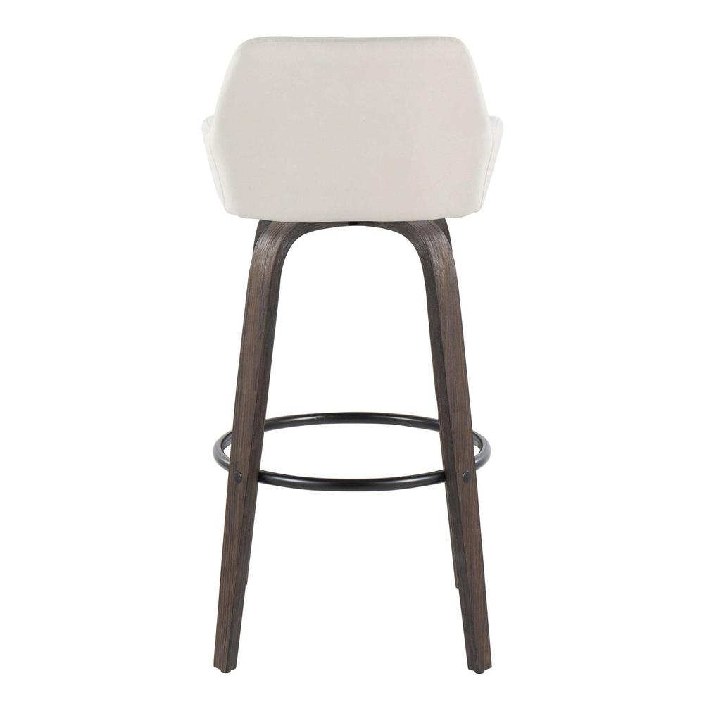 Brown Daniella 30" Fixed-Height Barstool - Set of 2