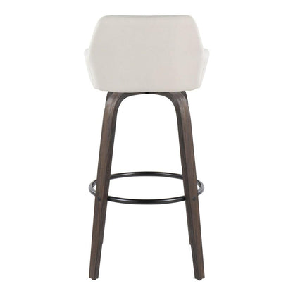Brown Daniella 30" Fixed-Height Barstool - Set of 2