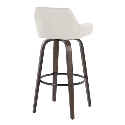 Brown Daniella 30" Fixed-Height Barstool - Set of 2