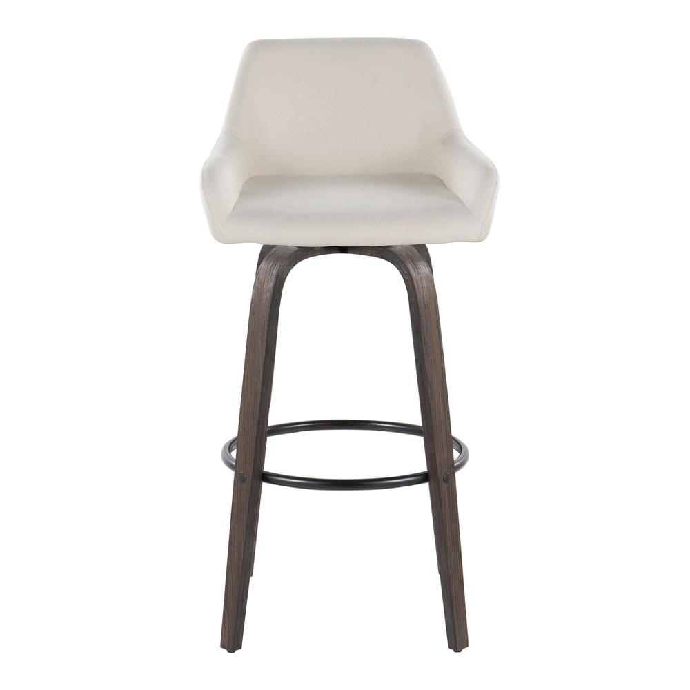 Brown Daniella 30" Fixed-Height Barstool - Set of 2