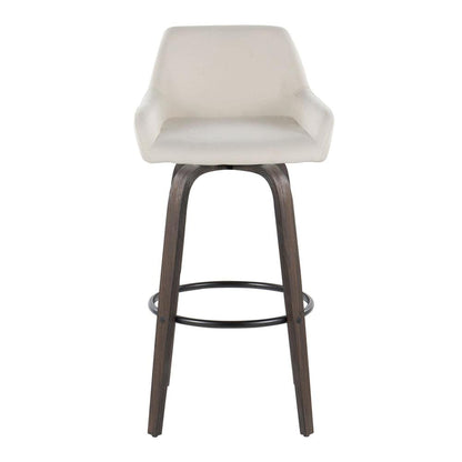 Brown Daniella 30" Fixed-Height Barstool - Set of 2