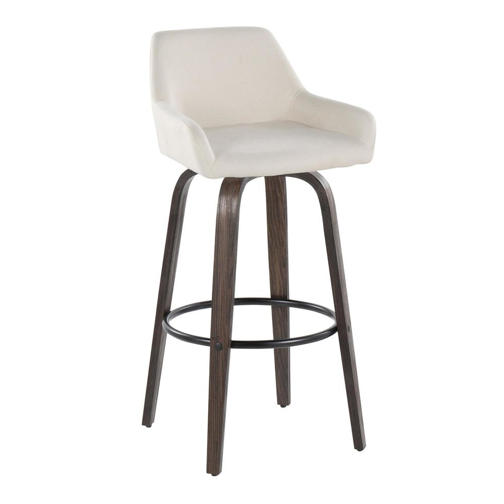 Brown Daniella 30" Fixed-Height Barstool - Set of 2