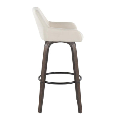 Brown Daniella 30" Fixed-Height Barstool - Set of 2