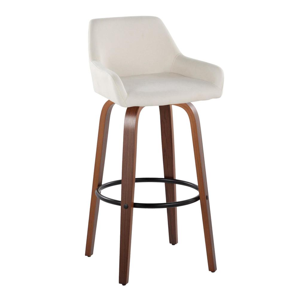 Beige Daniella 30" Fixed-Height Barstool - Set of 2