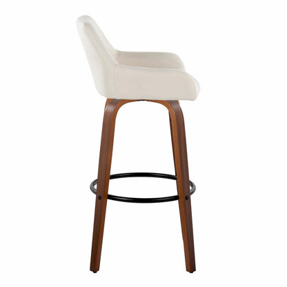 Beige Daniella 30" Fixed-Height Barstool - Set of 2