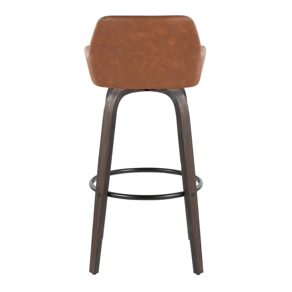 Brown Daniella 30" Fixed-Height Barstool - Set of 2