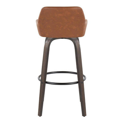 Brown Daniella 30" Fixed-Height Barstool - Set of 2