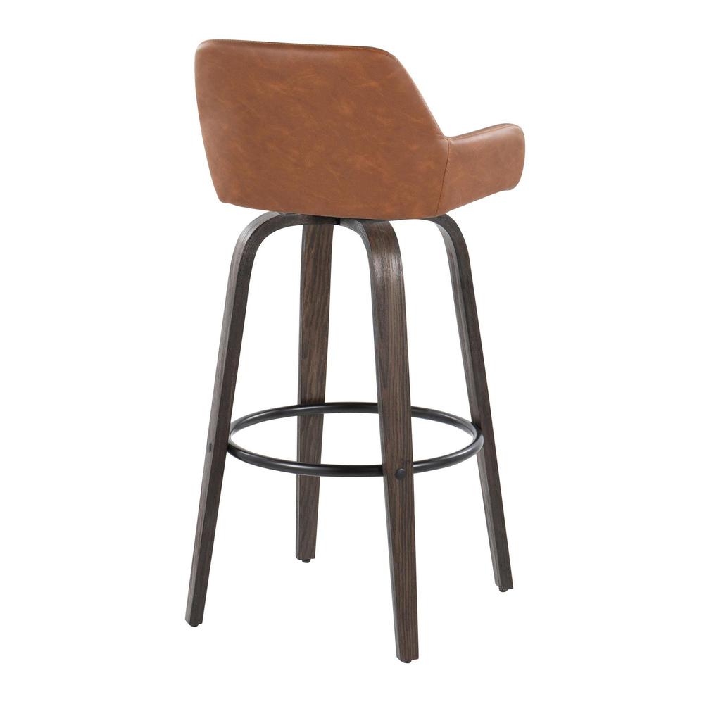 Brown Daniella 30" Fixed-Height Barstool - Set of 2