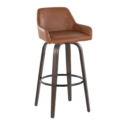 Brown Daniella 30" Fixed-Height Barstool - Set of 2