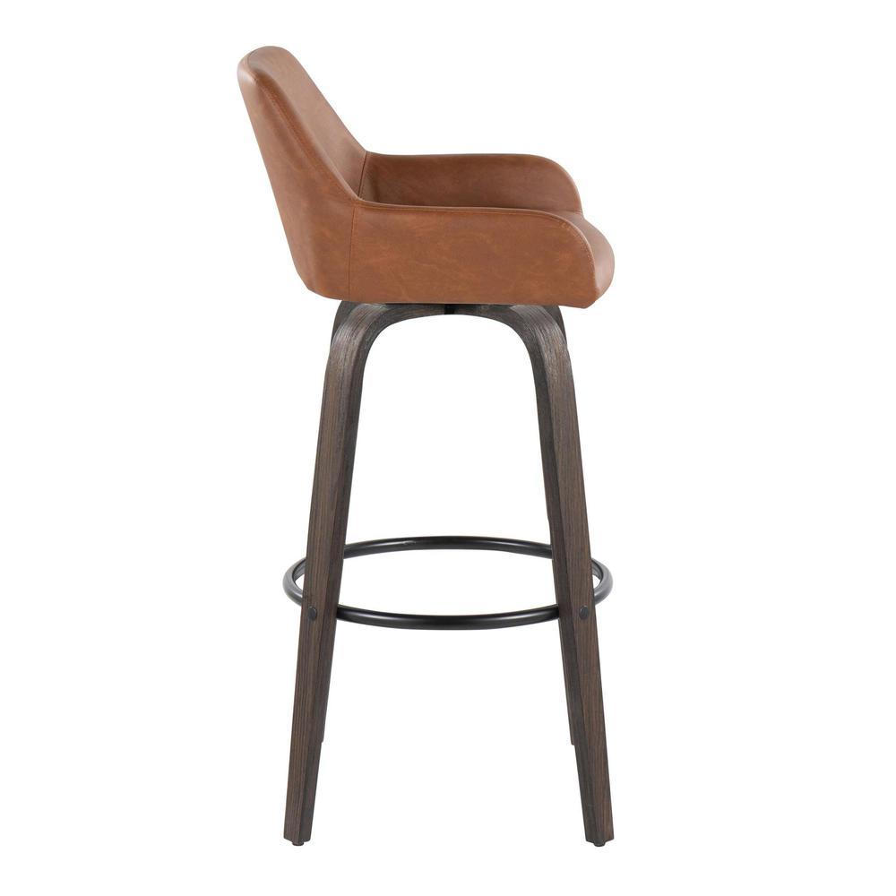 Brown Daniella 30" Fixed-Height Barstool - Set of 2