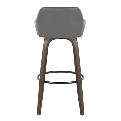 Brown Daniella 30" Fixed-Height Barstool - Set of 2