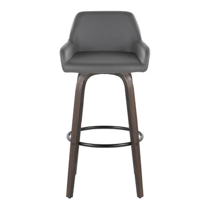 Brown Daniella 30" Fixed-Height Barstool - Set of 2