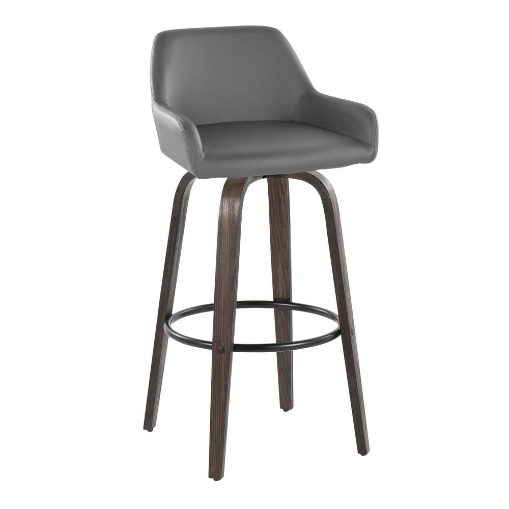 Brown Daniella 30" Fixed-Height Barstool - Set of 2