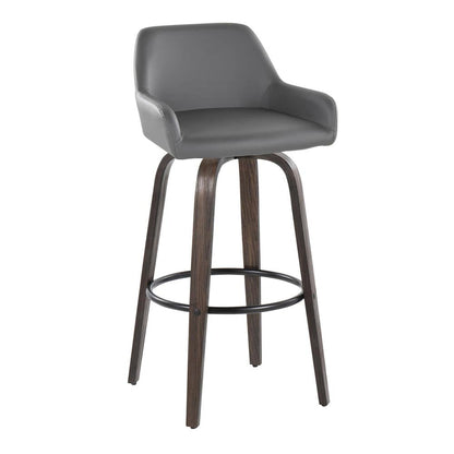 Brown Daniella 30" Fixed-Height Barstool - Set of 2