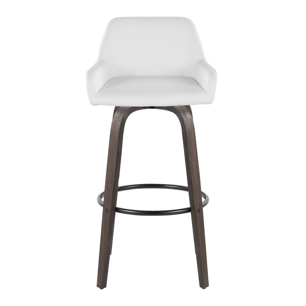 Brown Daniella 30" Fixed-Height Barstool - Set of 2