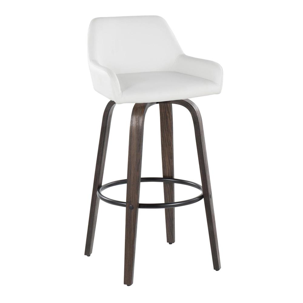 Brown Daniella 30" Fixed-Height Barstool - Set of 2
