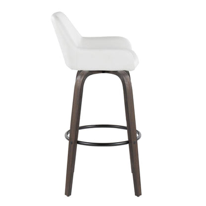 Brown Daniella 30" Fixed-Height Barstool - Set of 2