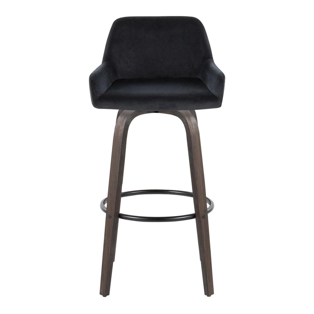 Brown Daniella 30" Fixed-Height Barstool - Set of 2