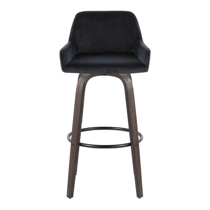 Brown Daniella 30" Fixed-Height Barstool - Set of 2