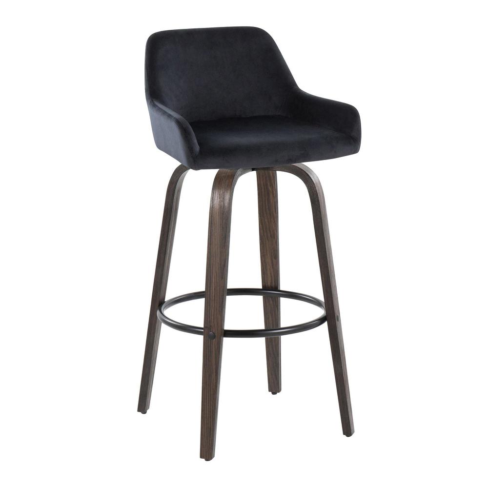 Brown Daniella 30" Fixed-Height Barstool - Set of 2