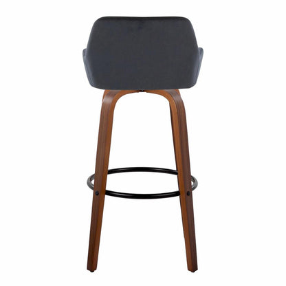 Brown Daniella 30" Fixed-Height Barstool - Set of 2