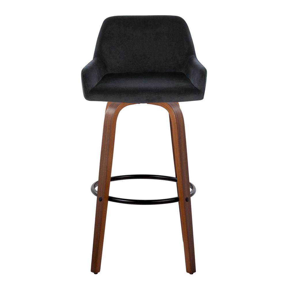 Brown Daniella 30" Fixed-Height Barstool - Set of 2