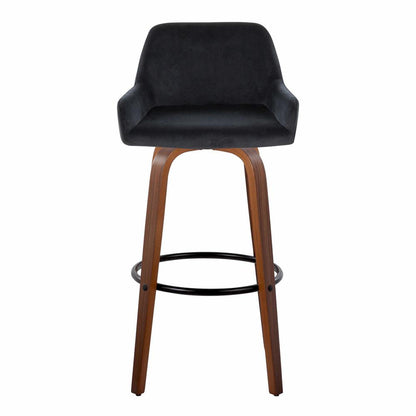 Brown Daniella 30" Fixed-Height Barstool - Set of 2