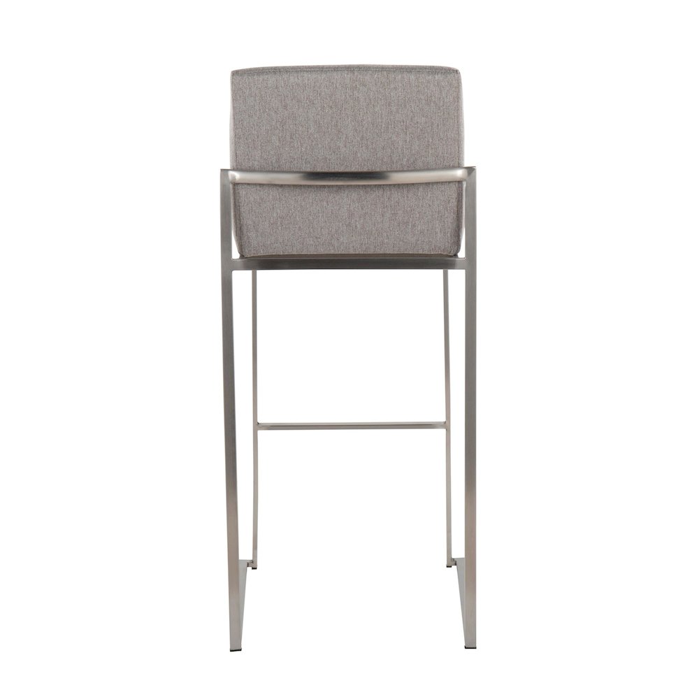 Fuji High Back 30" Fixed-Height Barstool - Set of 3