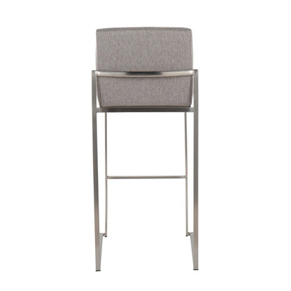 Fuji High Back 30" Fixed-Height Barstool - Set of 3