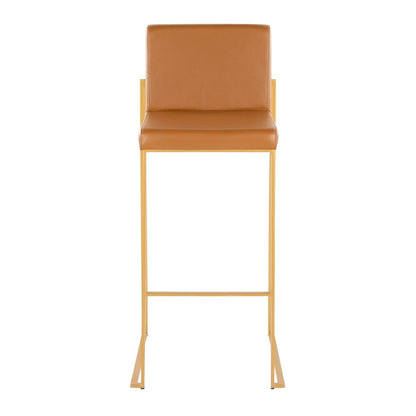 Fuji High Back 30" Fixed-Height Barstool - Set of 2