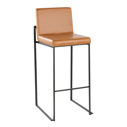 Fuji High Back 30" Fixed-Height Barstool - Set of 2