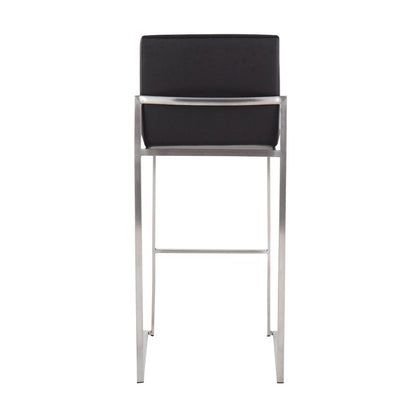 Fuji High Back 30" Fixed-Height Barstool - Set of 3