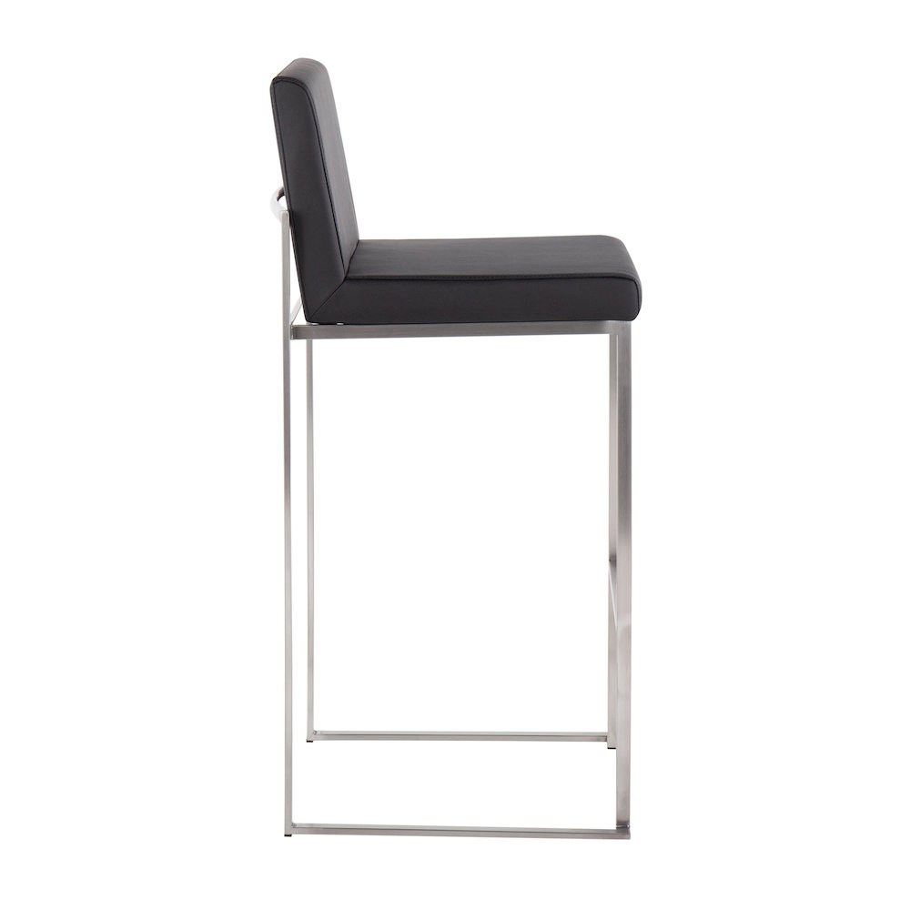 Fuji High Back 30" Fixed-Height Barstool - Set of 3