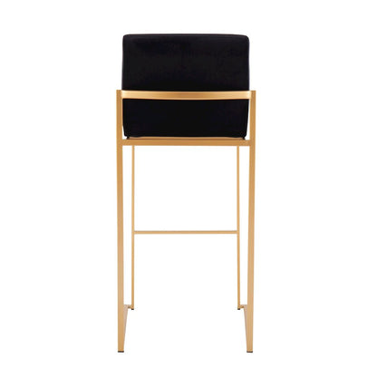 Fuji High Back 30" Fixed-Height Barstool - Set of 3