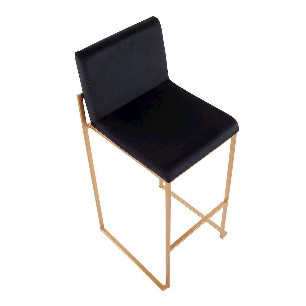 Fuji High Back 30" Fixed-Height Barstool - Set of 3