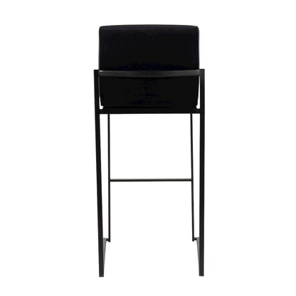 Fuji High Back 30" Fixed-Height Barstool - Set of 3
