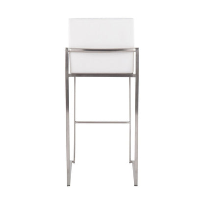 Fuji High Back 30" Fixed-Height Barstool - Set of 3