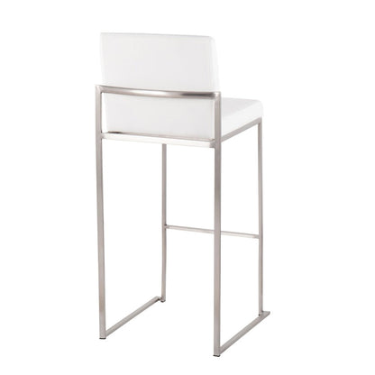 Fuji High Back 30" Fixed-Height Barstool - Set of 3