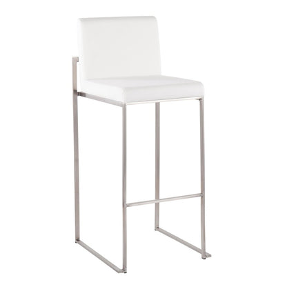 Fuji High Back 30" Fixed-Height Barstool - Set of 3