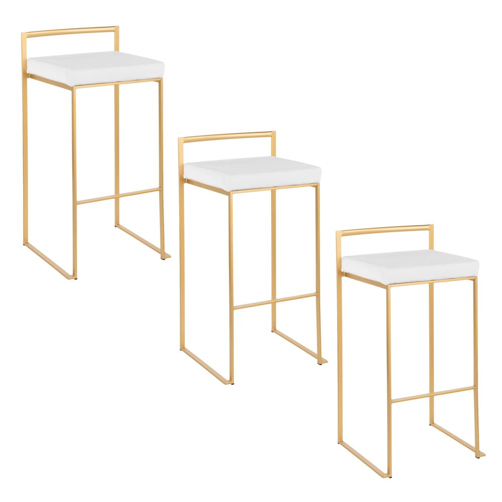 Fuji Stacker 30" Fixed-Height Barstool - Set of 3