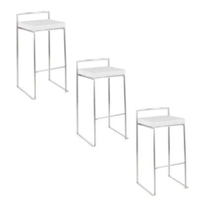 Fuji Stacker 30" Fixed-Height Barstool - Set of 3