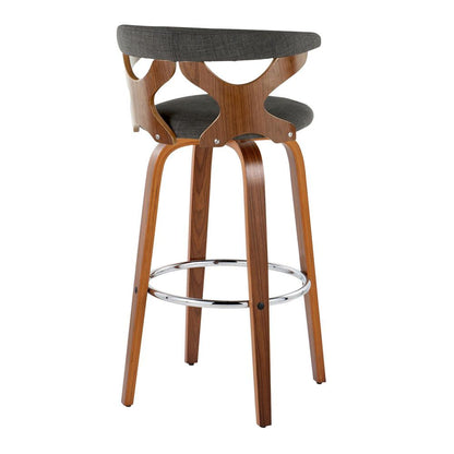 Grey Gardenia 30" Fixed-Height Barstool - Set of 2