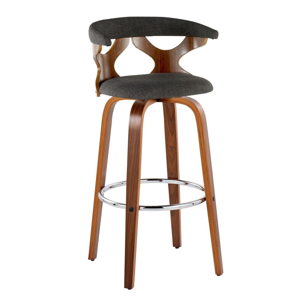 Grey Gardenia 30" Fixed-Height Barstool - Set of 2