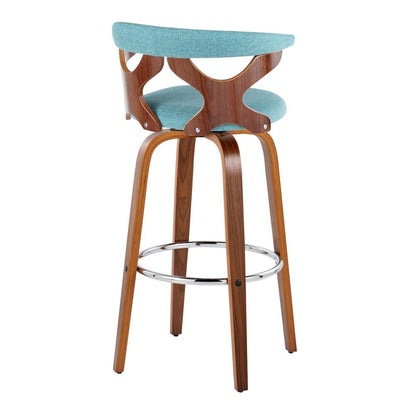 Silver Gardenia 30" Fixed-Height Barstool - Set of 2