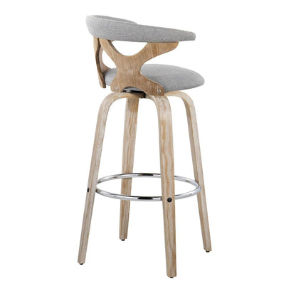 Grey Gardenia 30" Fixed-Height Barstool - Set of 2