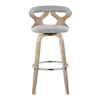 Grey Gardenia 30" Fixed-Height Barstool - Set of 2