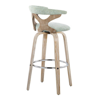 Green Gardenia 30" Fixed-Height Barstool - Set of 2