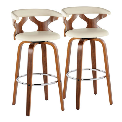 Brown Gardenia 30" Fixed-Height Barstool - Set of 2