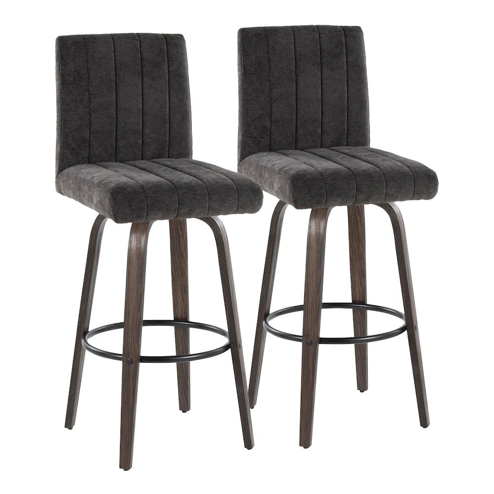 Hank 30" Fixed-Height Barstool - Set of  2
