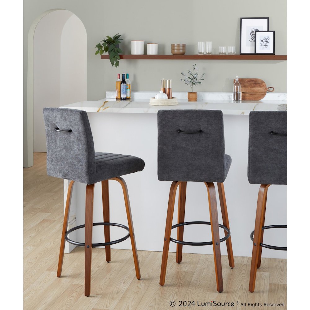 Hank 30" Fixed-Height Barstool - Set of  2